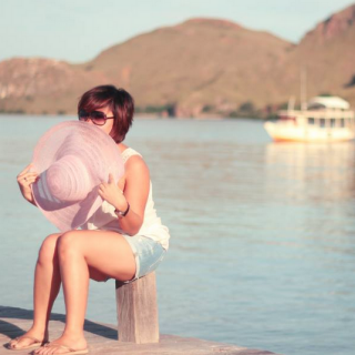Hanny Kusumawati at the Pier